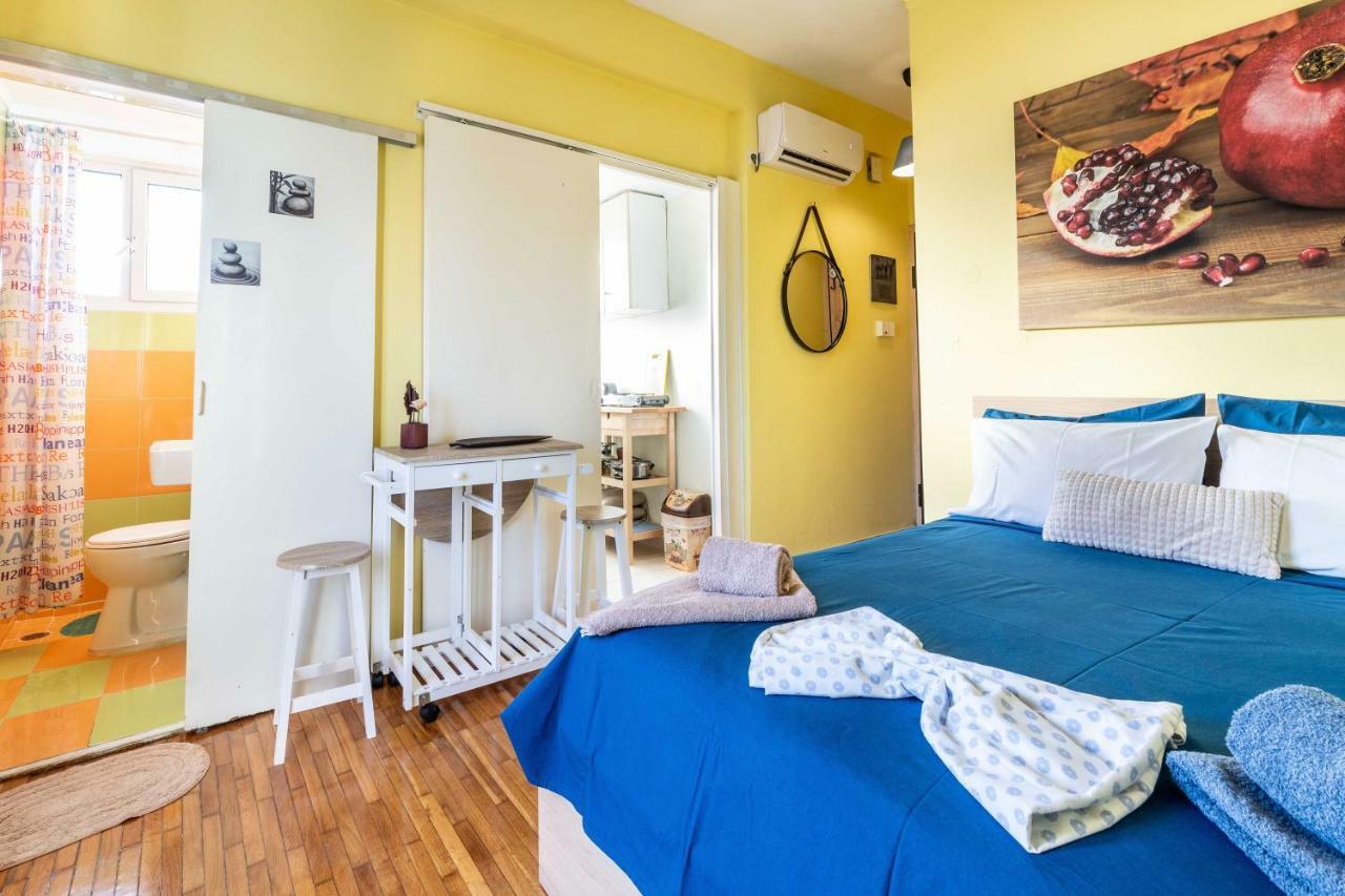 Central Studio Near Metro&View Atenas Exterior foto